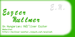 eszter mullner business card